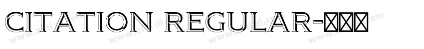 Citation Regular字体转换